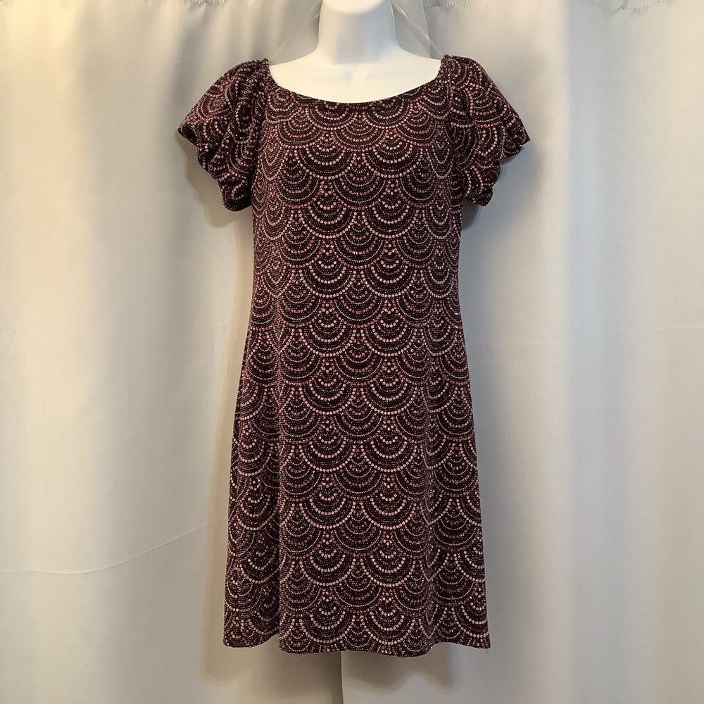 Erin Blair Dress Women’s Size Medium.  Metallic Formal  Pinks On Black